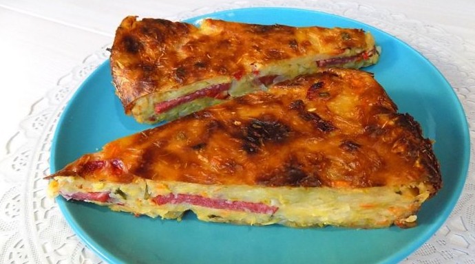 Овощная запеканка из кабачков с полукопченой колбасой - «Клуб - Юмора»