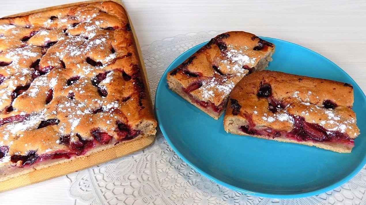 Пирог со сливами приготовленный в духовке - «Клуб - Юмора»