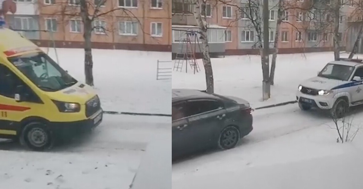 Автомобилистка на Kia Rio не стала пропускать во дворе скорую - «Клуб - Юмора»