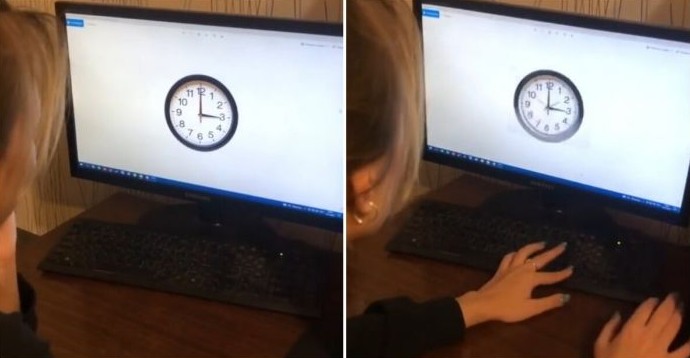 Девушка пытается определить время по стрелочным часам - «Клуб - Юмора»