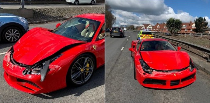 Владелец Ferrari за £250 000 разбил суперкар спустя несколько минут после покупки - «Клуб - Юмора»