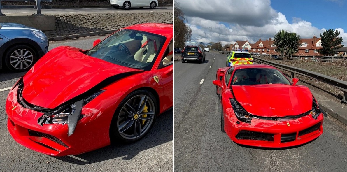 Владелец Ferrari за £250 000 разбил суперкар спустя несколько минут после покупки - «Клуб - Юмора»