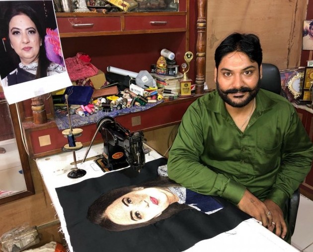 Индиец вышивает потрясающие картины на машинке - «Клуб - Юмора»