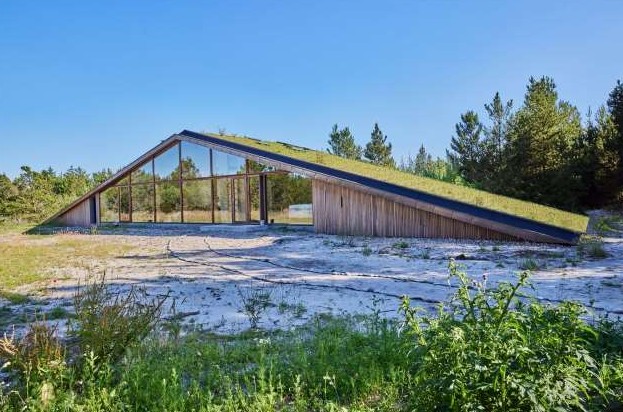 Загородный треугольный дом с живой зеленой крышей в Дании - «Клуб - Юмора»