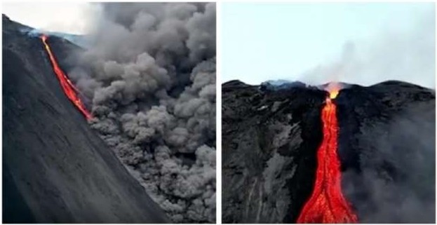 Жуткие и завораживающие кадры извержения вулкана в Италии - «Клуб - Юмора»