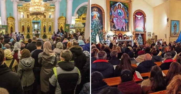 Почему во время молитвы православные стоят, а католики сидят - «Клуб - Юмора»