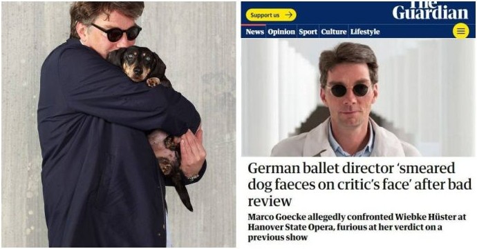 Немецкий балетмейстер размазал собачьи фекалии по лицу журналистки после критики - «Клуб - Юмора»