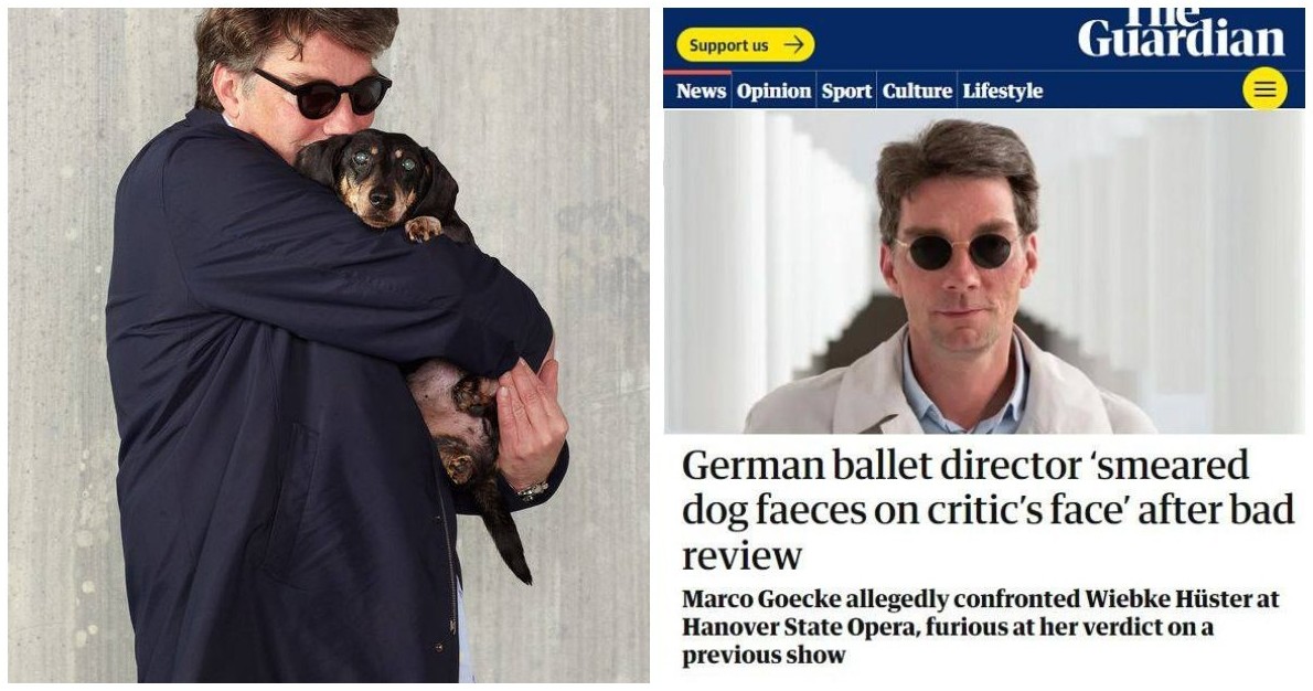 Немецкий балетмейстер размазал собачьи фекалии по лицу журналистки после критики - «Клуб - Юмора»