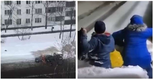 Коммунальщики в действии: как чистят снег в Москве и не только (1 фото + 3 видео) - «Клуб - Юмора»