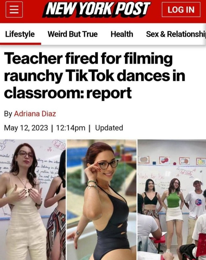 Учительницу уволили за съемку непристойных танцев для TikTok в классе - «Клуб - Юмора»
